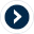 Blue right arrow white border